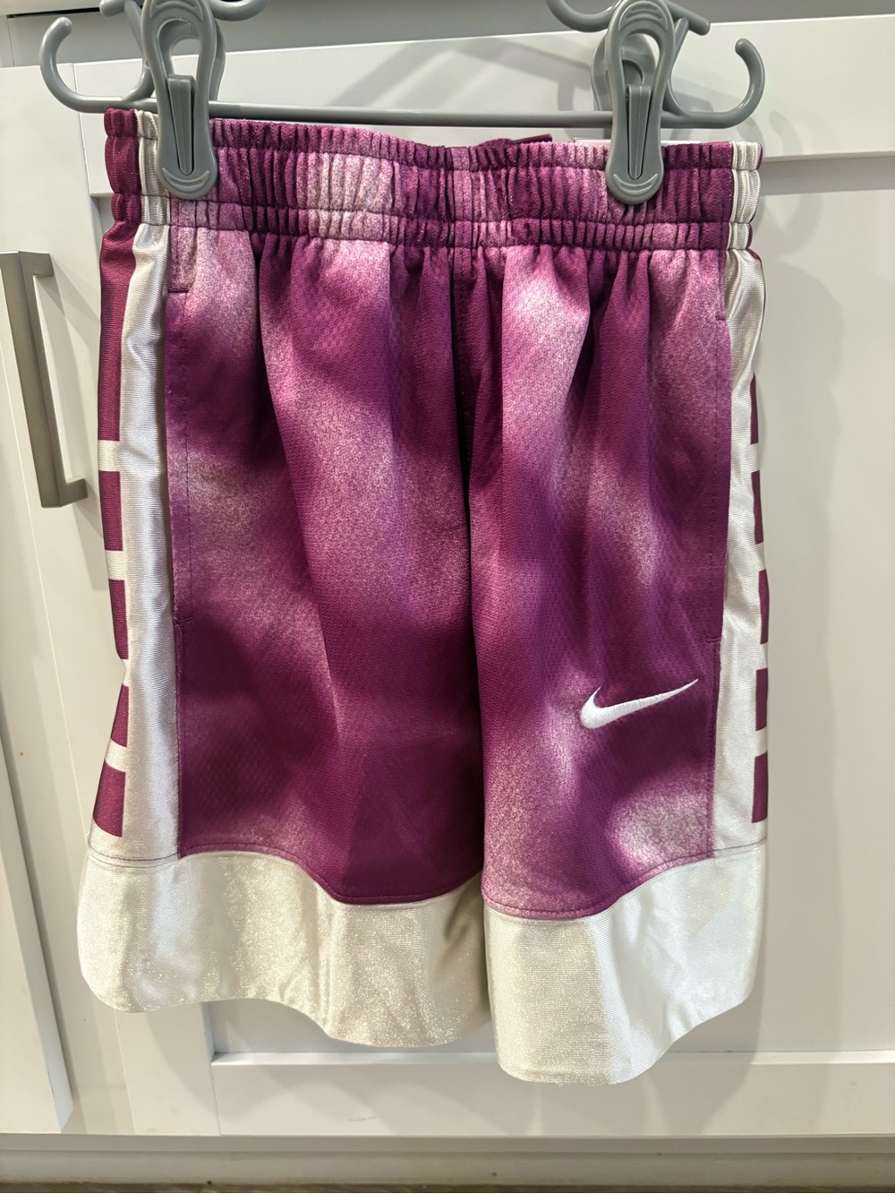 Nike Kids Magenta and White Dri-fit Basketball Shorts